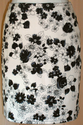Karrie Black Rose/Flower Print Skirt