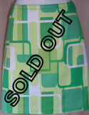 Karrie Geometric Green Print Skirt